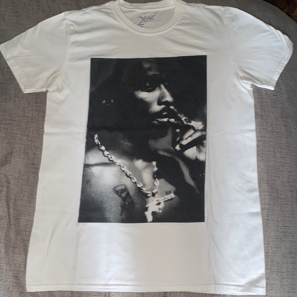 ‼️SOLD‼️White 2pac Oversized T-shirt - Picture 1 of 3